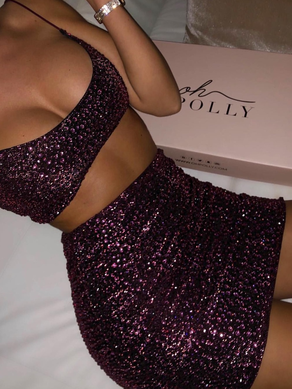 Oh Polly Embellished Two Piece Set